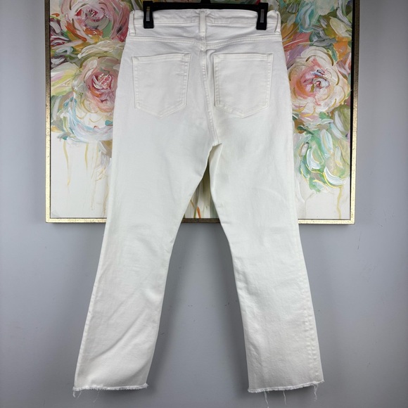 Everlane White Cropped Jeans Raw Hem Size 28 - Picture 5 of 7